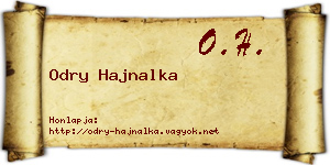 Odry Hajnalka névjegykártya